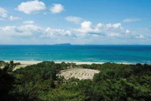 銭形砂絵と有明浜