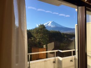 ホテルレジーナ河口湖からの富士山の眺め