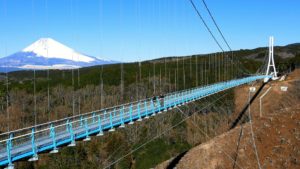 三島スカイウォークから富士山を望む