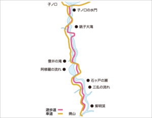 奥入瀬渓流マップ