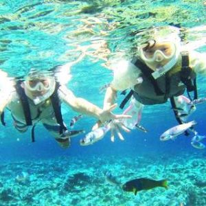 ヒリゾ浜でシュノーケリング
