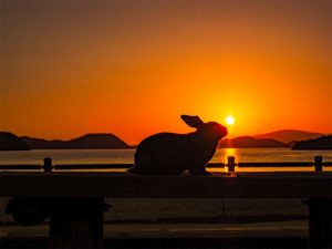 休暇村大久野島からの夕日