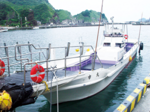 妻良港から谷川浜への渡し船