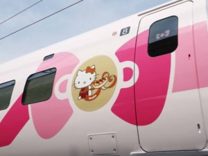ご当地の食べ物と組み合わせたハローキティのイラスト