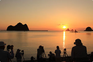 西伊豆町の夕日