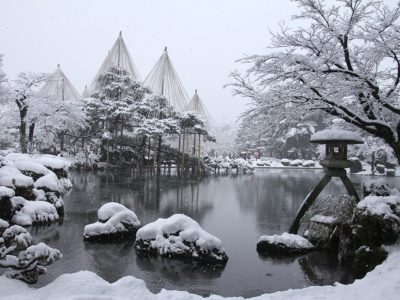 金沢兼六園　雪景色