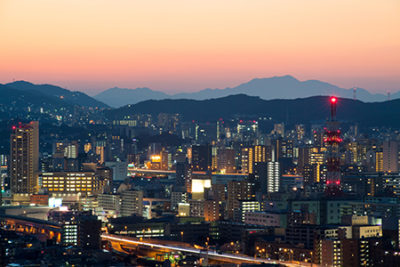 皿倉山からの夕暮れ