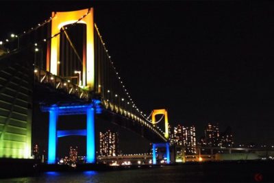 レインボーブリッジのライトアップ