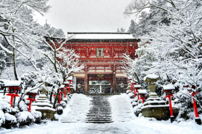 雪景色の京都