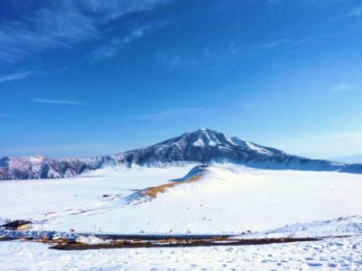 阿蘇 草千里 雪