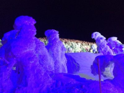 蔵王温泉スキー場 樹氷　ライトアップ