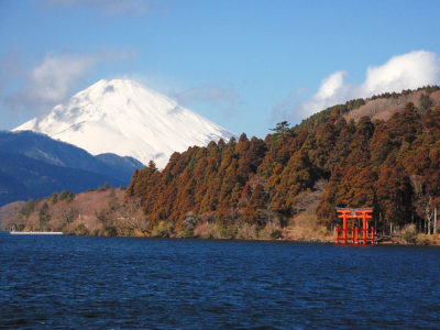 芦ノ湖と富士山