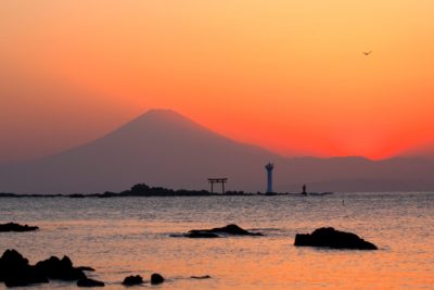 森戸神社からの夕焼け