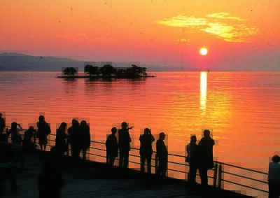 宍道湖 夕日