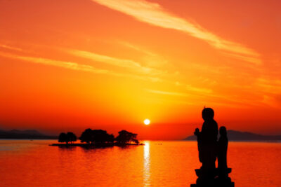 宍道湖 夕日